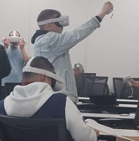 Trainees practicing in Virtual Reality